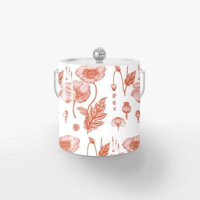 Poppy Ice Bucket Ice Bucket Pink / Silver Katie Kime