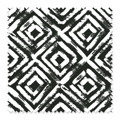 Quartzite Fabric Fabric By The Yard / Cotton Twill / Black Katie Kime