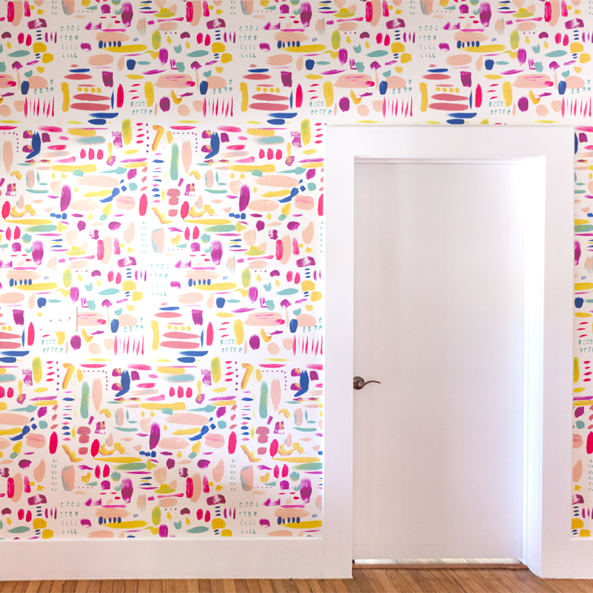 Peel & Stick Wallpaper Remy Dabs Peel & Stick Wallpaper Katie Kime
