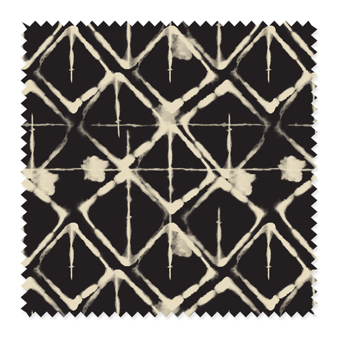 Fabric Cotton Twill / By The Yard / Black Strata Fabric Katie Kime