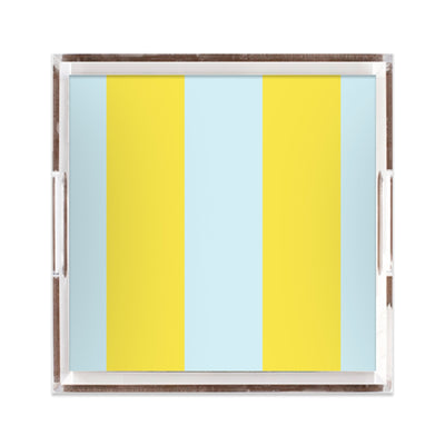 Stripes Lucite Tray Lucite Trays Aqua / 12x12 Katie Kime