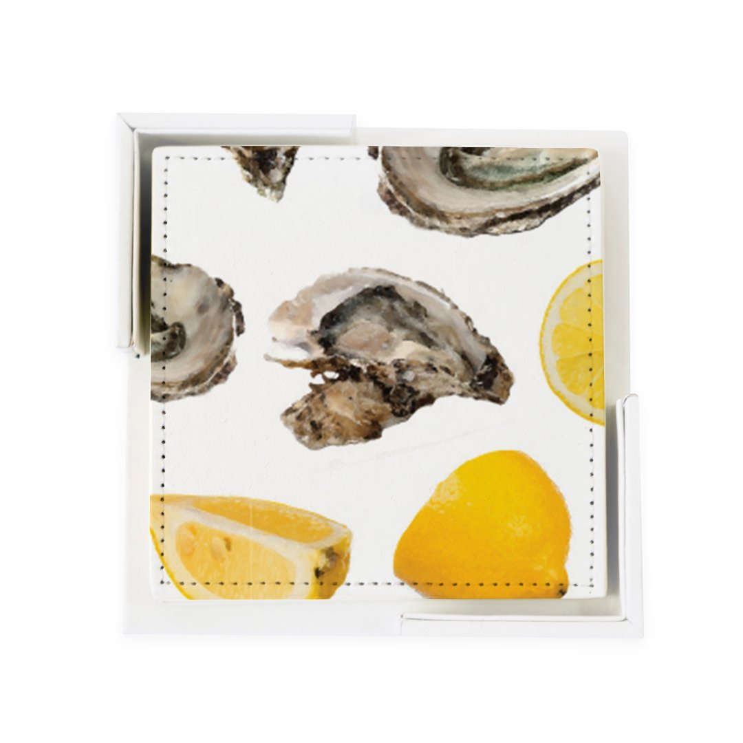 The World is Your Oyster Coaster Set Coaster Set Yellow Katie Kime