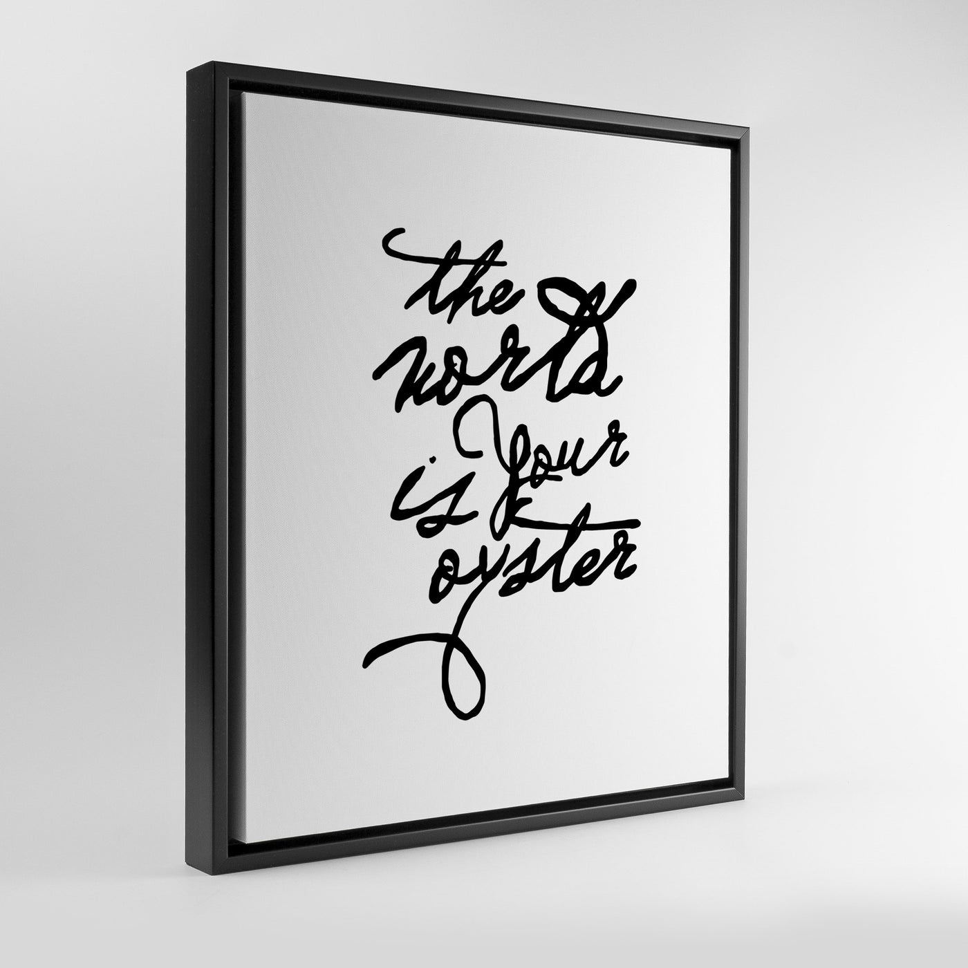 Canvas The World Is Your Oyster Handwritten Canvas Katie Kime