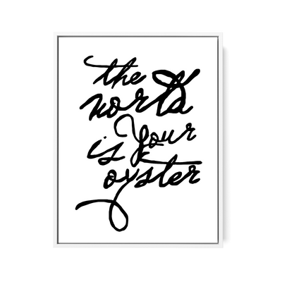 Canvas The World Is Your Oyster Handwritten Canvas Katie Kime