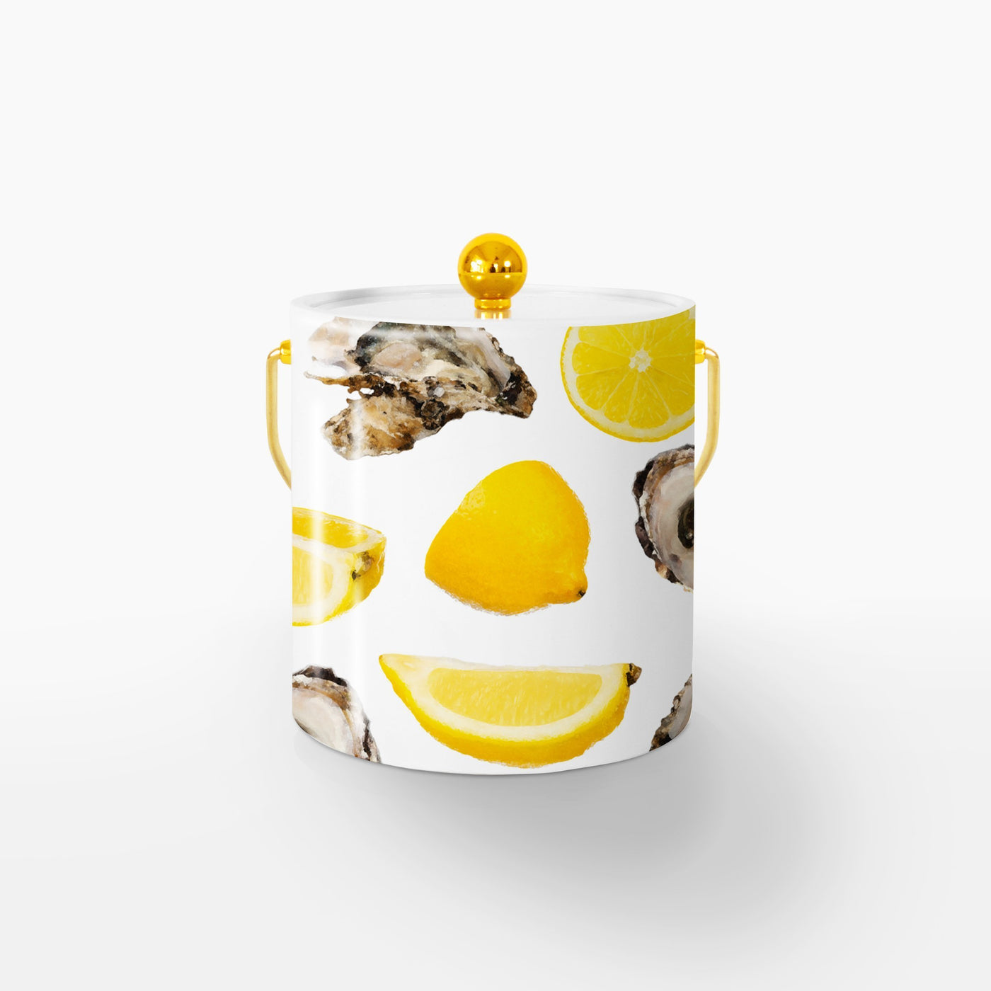 Ice Bucket White / Gold The World is Your Oyster Ice Bucket Katie Kime