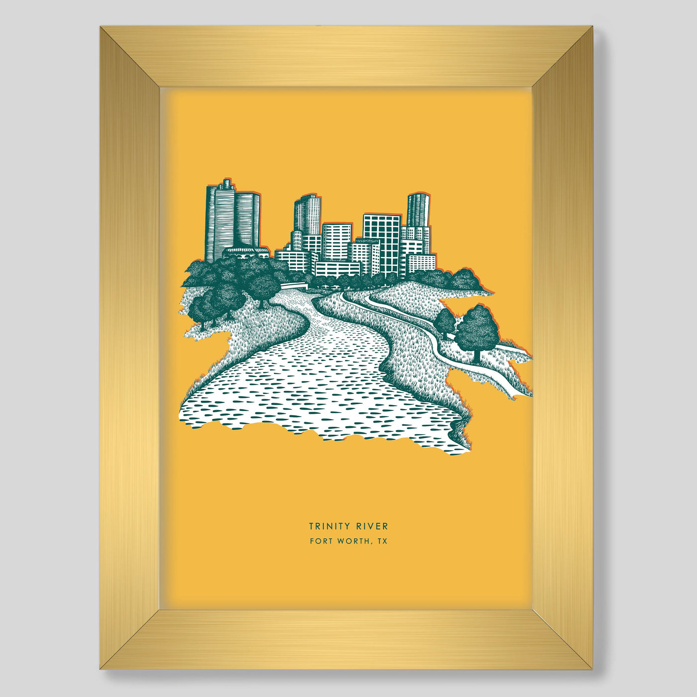 Trinity River Gallery Print Gallery Print Yellow / 8x10 / Gold Frame Katie Kime