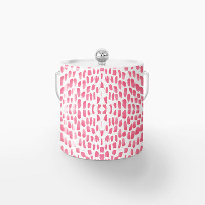 Watermarks Ice Bucket Ice Bucket Pink / Silver Katie Kime