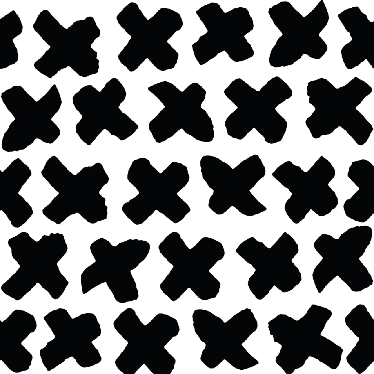 X's Peel & Stick Wallpaper Peel & Stick Wallpaper Black / 24"x 48" Katie Kime