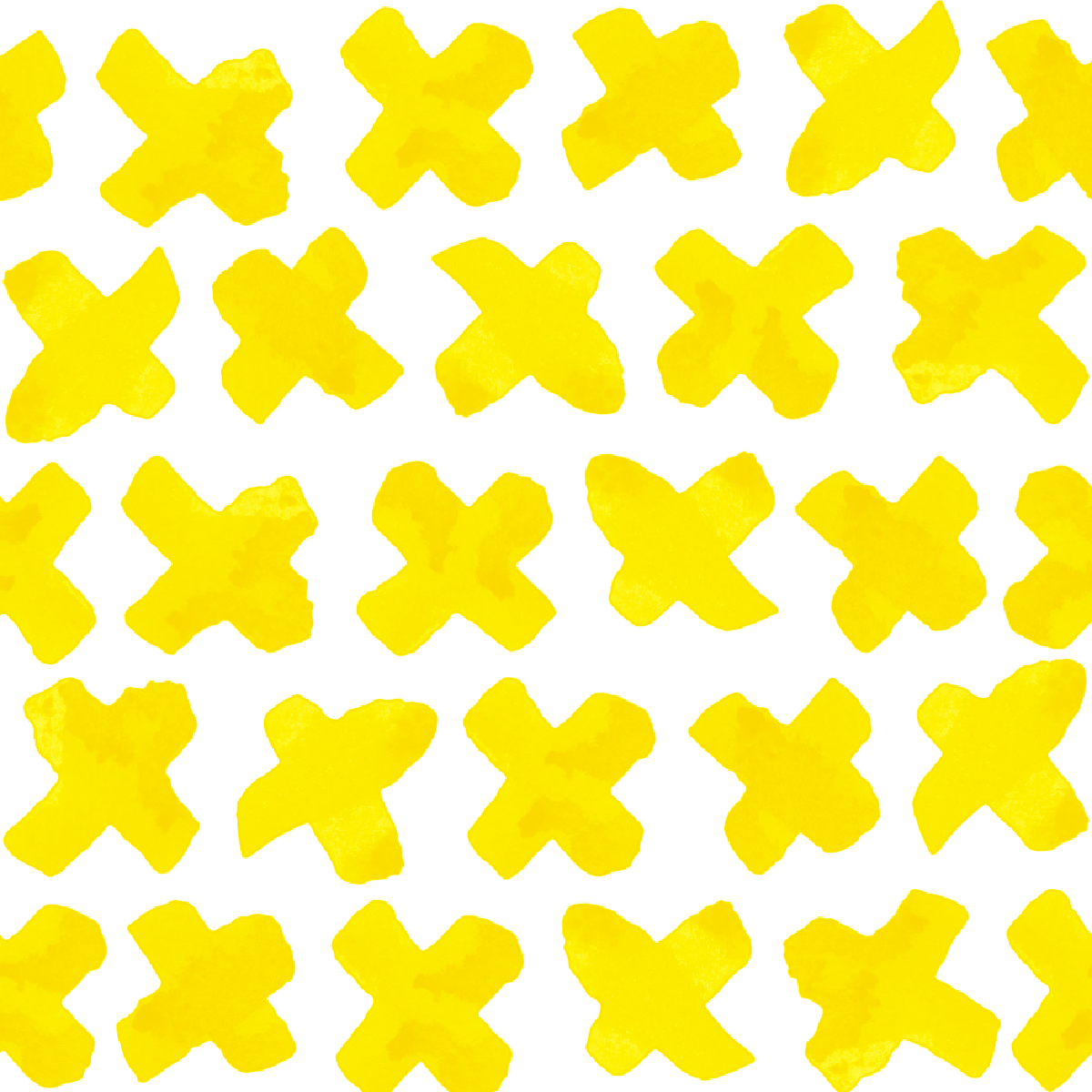 X's Peel & Stick Wallpaper Peel & Stick Wallpaper Yellow / 24"x 48" Katie Kime