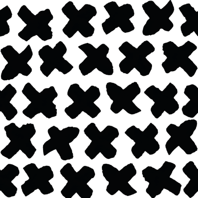 X's Traditional Wallpaper Wallpaper Black / Double Roll Katie Kime